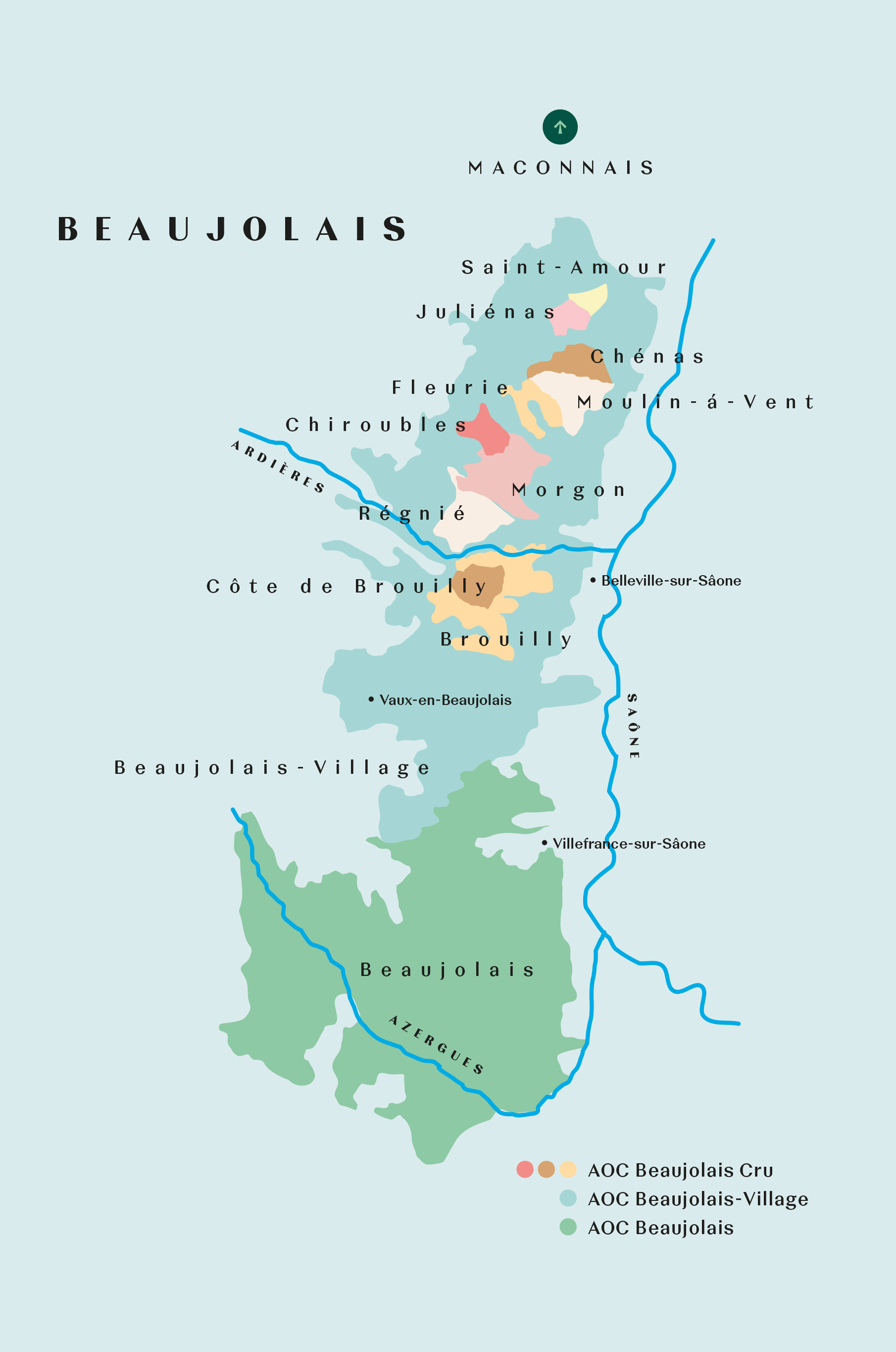 kart over beaujolais.