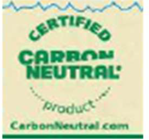 Part of bottle label saying &quot;Certified Carbon Neutral, carbonneutral.com&quot;.